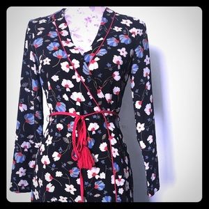 Lightweight Floral Wrap Dress